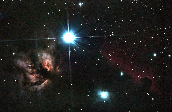Flame & Horsehead nebulae